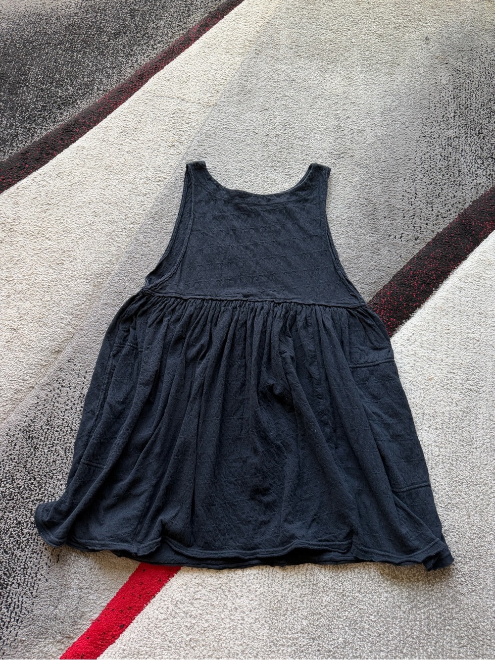 FP Beach Navy Babydoll Mini Dress